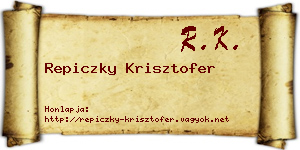 Repiczky Krisztofer névjegykártya